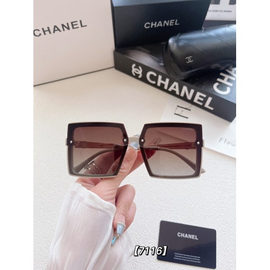 20240330 Brand: Xiaoxiang (with or without logo light version) Model: 7116 # Description: Women's sunglasses: high-definition polarized lenses, popular on the internet, classic large frame style, recommended for live streaming