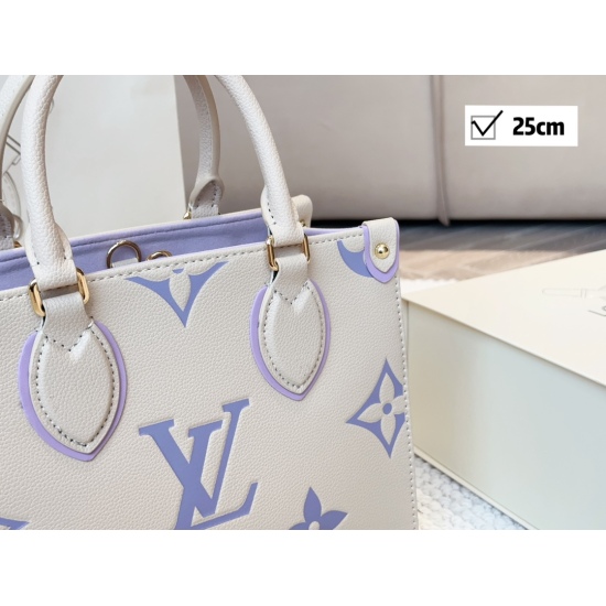 265 box with limited size for spring/summer 2023: 25 * 19cm, excellent quality, understand the goods ‼️ The entire bag is made of cowhide quality ONTHEGO small handbag. Search for L Home Onhego shopping bag