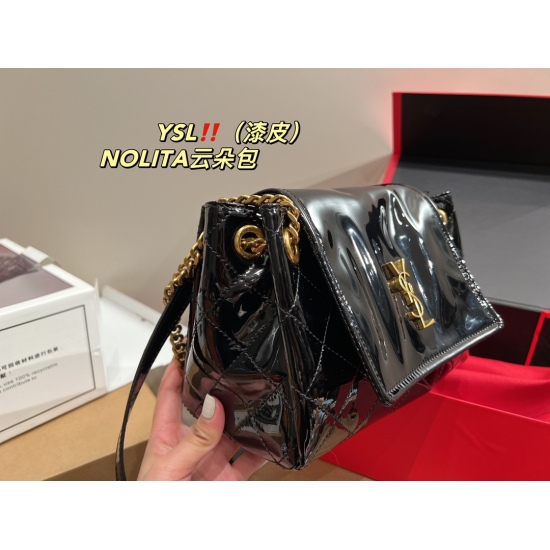 2023.10.18 Lacquer P260 ⚠️ Size 22.16 Saint Laurent Cloud Bag NOLITA Daily Commuting is a perfect match for cool and luxurious cool and cute collectors