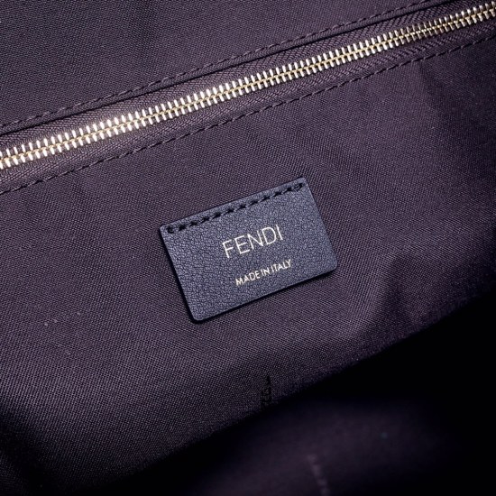 2024/03/07 p800 [FENDI Fendi] New portable shopping bag, equipped with a zippered pocket, tortoiseshell effect organic glass hard double handle, unlined. Jacquard fabric material, with leather edges in the same color scheme. Model: FD8372, Size: 40 * 20 *