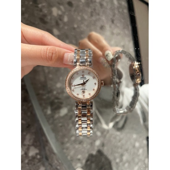 20240408 White Steel 250 Gold 270 Diamond ➕ 30 Omega - Simple and atmospheric women's imported quartz movement mineral glass mirror 316L stainless steel case with a diameter of 28mm and a thickness of 8mm. This watch is loved by women and showcases their 