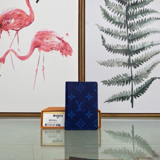 20230908 Louis Vuitton] Top of the line original exclusive background M30301 Size: 8.0x 11.0x 1.0 cm 2019 Spring/Summer Pocket wallet combines colorful Taga leather with the same tone Monogram canvas for multifunctional design, which can store bank cards,