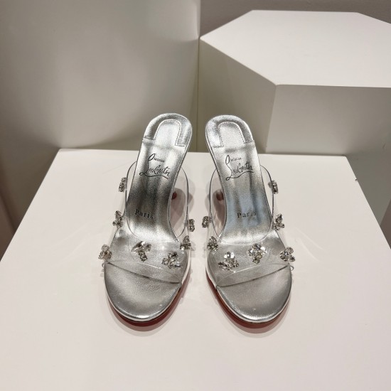 20240414 Top Edition Original Box P290 Christian Louboutin | 2024s Original Goods Manufacturing Heavy Industry CL Classic DEGRAQUEEN Crystal High Heels~ ❤ Upper: Made of transparent PVC upper paired with the latest large and eye-catching Swallow rhineston