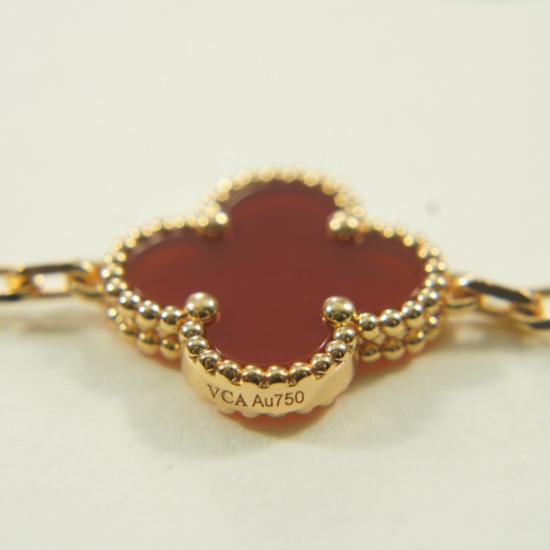 20240410 180 Batch High Version Van Cleef Arpels Red Shell Bracelet VCA Au750 Rose Gold Chain Real Shooting High end Original Edition Made of Pure Silver High Version Natural Stone Jewelry Family Van Cleef Arpels Five Flower Bracelets Five Four Leaf Clove