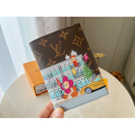 2023.07.11  LV Passport Clip Christmas Collection Theme This passport case is from the Vivienne Holidays 2022 series and celebrates the spirit of adventure with unique prints: The mascot Vivienne visits the Soho boutique in New York and appears together w