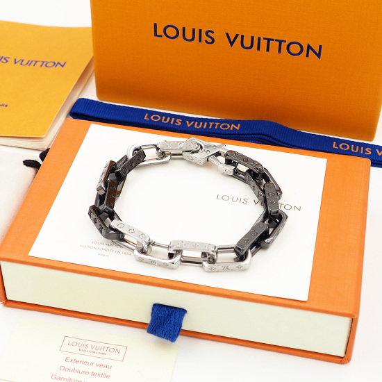 2023.07.11  Lvjia Silver Black Double Color Bamboo Knot Bracelet