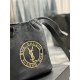 20231128 Batch: 630 ＜ Black ＞ RIVE GAUCHE New Product Embroidery with Cowhide Drawstring Bucket Bag Continuing the RIVE GAUCHE Series, Another Popular Beauty Bucket Bag with Drawstring Design. The front is decorated with a classic logo embroidered badge, 