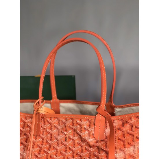 20240320 p560 [Goyard Goya] New single-sided medium size shopping bag, upgraded version with bag clip, GY020184, most suitable for this season, full of French elegance, customized Y graffiti material with leather, lightweight and wear-resistant material. 