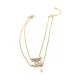 20240413 P70, Xiaoxiang New Double layered Necklace with Diamond Pearl Pendant