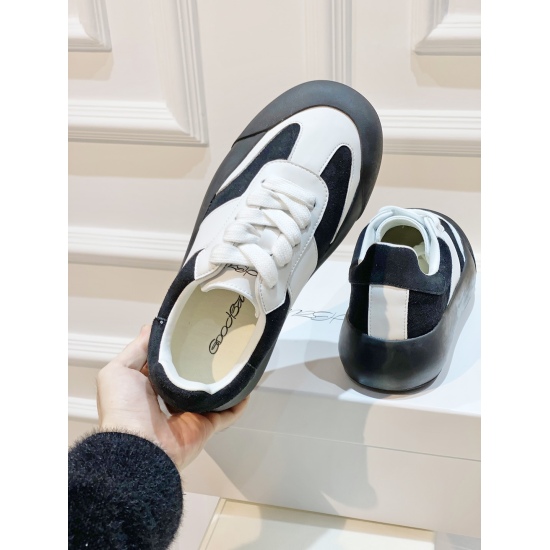 2024.01.05 P280 Men's and Women's Same Style Fat De Training Pony Shoes/Vulcanized Shoes Appear Slim and High White. Recommended by Jingting, it is retro and versatile, with a round head and round brain that is extremely cute. It also increases height and