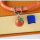 20240411 BAOPINZHIXIAOLV Leather Rope New Product Cartoon Orange Leather Rope Bracelet Length: 17.5 19.5 Number: CJ326545540