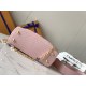 20231125 P1200 [Premium Original Leather M80239 Pink] This Capuchines mini handbag is made of full grain Taurillon cow leather, engraved with LV letters in Monogram flowers that resemble jewelry and connected to a sparkling chain. The leather handle and L