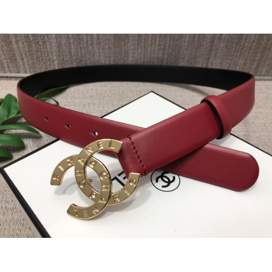 2023.12.14 188 Chanel: Original single and double-sided top layer cowhide plain belt with body. Inner lining top layer calf leather bottom, paired with original single buckle, customized with original leather material, counter width 3.0