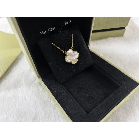 20240411 BAOPINZHIXIAO25 VCA Van Cleef Yabao Clover White Fritillaria Necklace White Gold Rose Gold Gold Gold