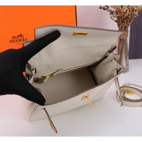 20240317 H ᴇ ʀ ᴍᴇ s K ᴇ ʟʟʏ』 25cm: 610 178cm: 630 ☑  Milk shake white spot instant hair calf all steel hardware exclusive motorcycle version with ultra-high cost performance! The Kelly bag has all the elements and straps, which not only allows for carryin