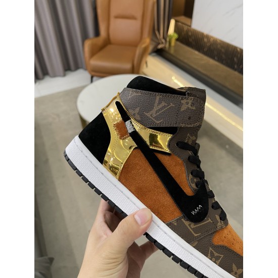2023.11.19 P310 higher version ⚠️ Lovers' Lv co branded. Nik Air Jordan 1 Low AJ1 Jordan Generation Low cut Classic Vintage Culture Casual Sports Basketball Shoe Refuses Public Sole Purchase Original Factory Synchronized Raw Materials with Details Restore