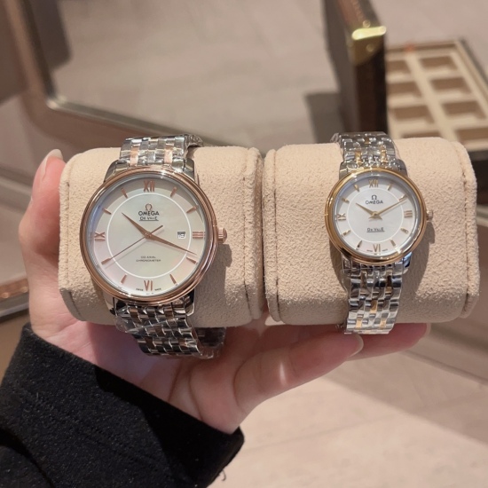 20240417 300 Gold 320 Diamond+20 Taiwan Factory Paired with Red Packaging Gift Bag Omega Butterfly Fly Quartz Series Wrist Watch Women's Size 27.4mm Men's 39mm Imported Swiss Quartz Movement 316 Precision Steel Case Scratch resistant Glass Unique Mother o