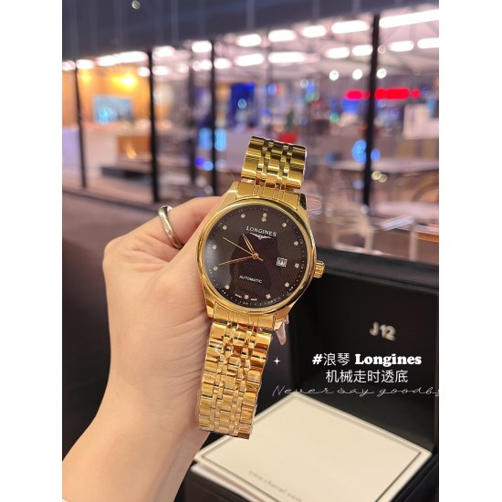 20240408 190 Langqin New Langqin Classic Popular Men's Mechanical Watch, the overall design of the watch is simple and elegant, suitable for casual and business wear. The dial diameter is 40mm, thickness is 11.5mm, paired with quartz movement mechanical t