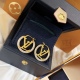 20240411 BAOPINZHIXIAO New LV Circle ⭕ The classic logo of the full diamond earrings with letters is carefully selected from the original consistent brass material paired with pure silver needles, with a simple and elegant design concept of 23