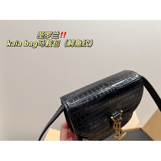 2023.10.18 P195 complete packaging ⚠️ Size 15.11YSL Saint Laurent Kaia Bag Saddle Bag (Crocodile Pattern) Naza Same Style yslkaia This bag is named after American supermodel Kaia, providing a unique sense of exclusivity. The overall style exudes a beautif