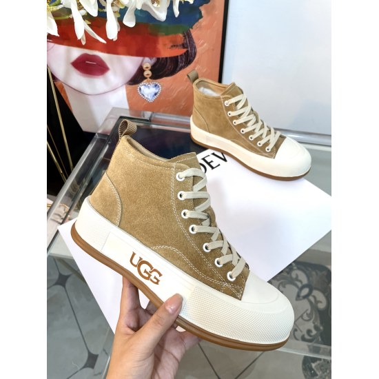20230923 P Women's 290 UGG Overseas Edition McQueen Same Style Men's and Women's Lovers' Casual Snow Boots with 100% Sheep Leather Inner Lining for warmth, moisture resistance, sweat absorption, thickened sole, and more comfortable Upper: Sheep Leather In