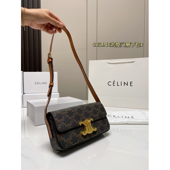 2023.10.30 P155 (with foldable box) size: 2010CELINE Arc de Triomphe Underarm Bag Celine Vintage Style Pet Small and Exquisite Shape Which Girl Can Refuse