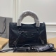 Batch 670 Balenciaga from Balenciaga in 20240324. Italian imported explosive pattern top layer cowhide tassel style small black nail (large bottom length 38cm * 24cm * 12cm) (medium bottom length 30cm * 19cm * 11cm/) (mini bottom length 23cm * 15cm * 9cm)
