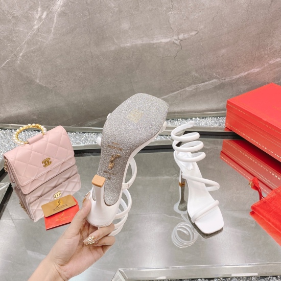 Top of the line version factory price P310R ᴇ on December 19, 2023 ɴ ᴇ C ᴀᴏᴠ ɪʟʟ ᴀ | 2023 RCCLEOPATRA series, the new round snake shaped strapping square toe high heeled women's sandals from spring and summer, featuring a brand new look, paired with a smo