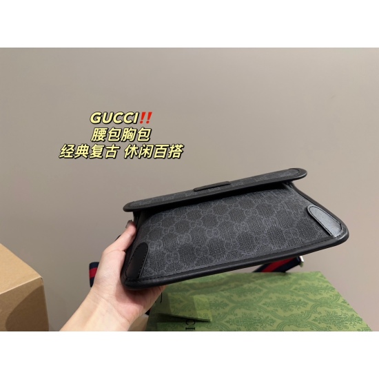 2023.10.03 P170 folding box ⚠️ Size 24.16 Kuqi GUCCI Waistpack Chest Bag Super Classic yet Fashionable and Accidental Versatile, Durable, Exquisite, Daily Outgoing