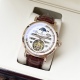20240408 Unified 520. 【 Fashionable and Elegant Design 】 Patek Philippe Men's Watch Fully Automatic Mechanical Movement Mineral Reinforced Glass 316L Precision Steel Case with Genuine Leather Strap Simple and Casual Business Essential Size: Diameter 42mm,