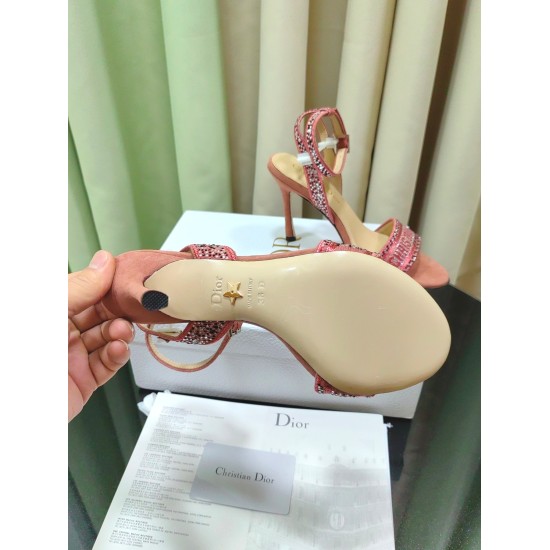 20240413 Factory 320 Popular Edition ✨ DIOR 2023 Early Spring New Top Edition~Original mold opening, 1:1 reproduction, using original Italian last, purchasing level, original order quality. This Dway high-heeled sandal reinterprets Dior's iconic item, sho