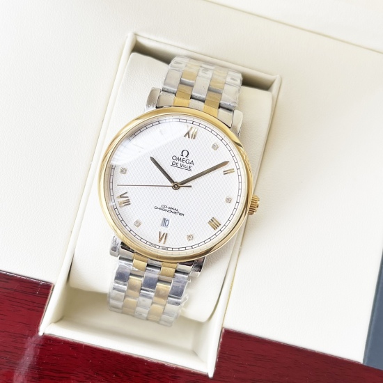 20240408 White shell 440, Gold shell 460, Steel strip+20. 【 Newly Upgraded Classic Versatile 】 Omega Omega Men's Watch Fully Automatic Mechanical Movement Mineral Reinforced Glass 316L Precision Steel Case Precision Steel Band Fashionable Style Business C