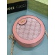 Real shot gucci model: 550618 powder cloth size: 18 * 18 * 4.5GG Ophidia series round cakes are cute and have a round shape ➕ The latest powder cloth! A small and exquisite bag that can fit under the plus. This shoulder strap comes with a leather chain