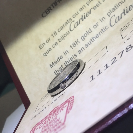 20240411 BAOPINZHIXIAO Cartier New Ring Letter Signature Style with Diamond Without Diamond Rose Gold Platinum Size: 5-11 # 18