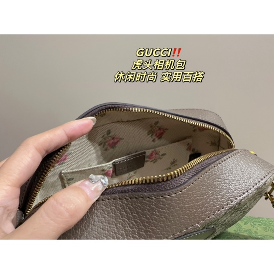 2023.10.03 P205 Complete Package ⚠️ Size 24.15 Kuqi GUCCI Tiger Head Camera Bag is an ideal choice for daily casual wear for boys. It is practical and versatile, with a small body and large space that is perfect for storing personal belongings. The fabric