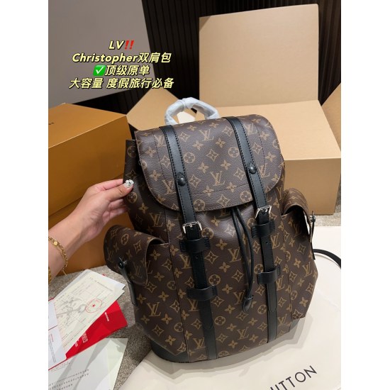2023.10.1 P290 aircraft box ⚠️ Size 34.43LV Christopher Backpack ✅ One of the must-have items for top tier original large capacity vacation travel and fashion influencers, the actual product is absolutely stunning to you