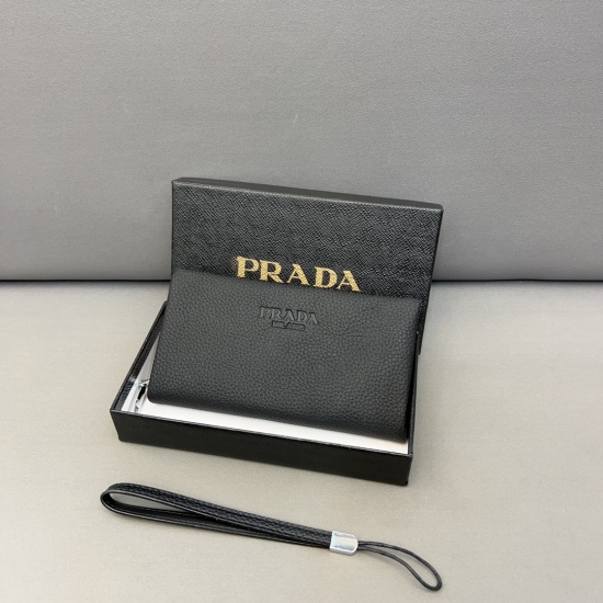 2023.11.06 P140 Prada embossed cowhide wallet, multi card handbag, mobile phone bag with exquisite inlay craftsmanship, classic and versatile physical photography delivery, small ticket dustproof bag gift box 20 x 10 cm