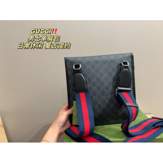 2023.10.03 P195 box matching ⚠️ Size 26.26 Kuqi GUCCI shoulder bag is an ideal choice for daily casual wear for boys. It is practical and versatile, perfect for carrying personal items. The fabric is wear-resistant, scratch resistant, and suitable for boy