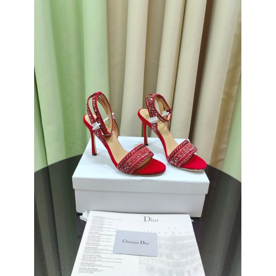 20240413 Factory 320 Popular Edition ✨ DIOR 2023 Early Spring New Top Edition~Original mold opening, 1:1 reproduction, using original Italian last, purchasing level, original order quality. This Dway high-heeled sandal reinterprets Dior's iconic item, sho
