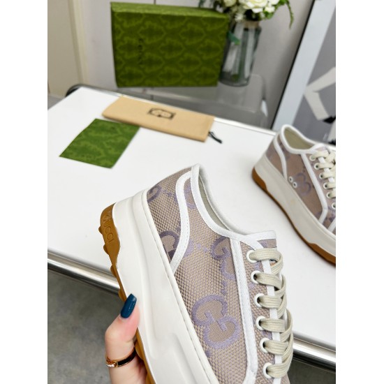 20240419 Factory price 2502023Gucci Low Bang, High Bang, Casual Sports Shoes, Top Edition! One to one replication. Early spring new style, creating a perfect street style that is both cool and stylish, with a trendy C-position and a retro and futuristic c