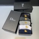 2024.01.22 Dior Classic Style! Pure cotton quality! Comfortable and breathable to wear! Fashionable trend [eating melons] A box of 5 pairs in length is available