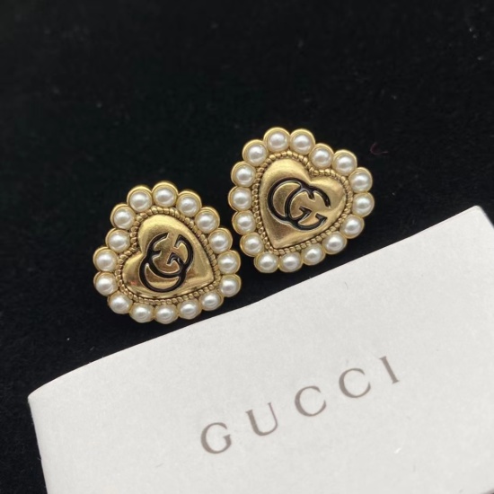 20240411 BAOPINZHIXIAO Gucci CUCCI New Double G Pearl Love Style Retro Earrings 18
