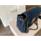 2023.11.06 190 box size: 30 * 20 cm finally shipped Prad. Medieval denim chain bag with light weight under armpits/one shoulder/