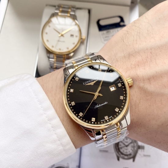 20240408 White shell 450, Gold shell 470, Steel strip+20. 【 Simple and elegant style 】 Longines men's fully automatic mechanical movement mineral reinforced glass 316L stainless steel case stainless steel strap fashionable design Business and leisure size