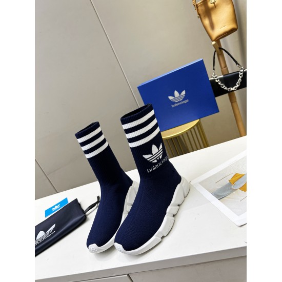 20240410 [Balencia] The latest collaboration between Balencia and Adidas ✅ SPEED1.0 Multi load Die Bottom ✅⚠️ Balenciaga Top Couple Socks and Shoes ❗ Original purchase and development! Top tier version on the market, upgraded in quality, all details inclu