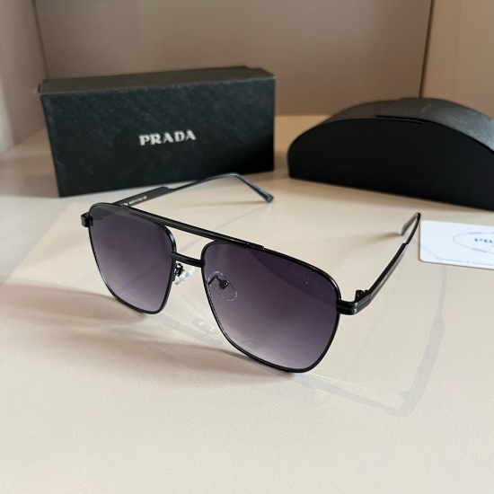 220240401 85PRADA Prada world level master manufacturing Polarized sunglasses are high-end, trendy, and versatile. Men's versatile slim face sunglasses are of high quality! Driving sunglasses!
