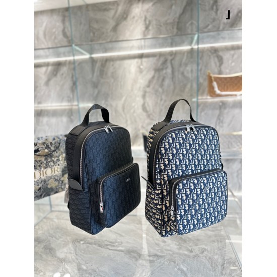 On October 7, 2023, p220DIOR/Dior 22 New EXPLORER Series Men's Beige Black Old Flower Jacquard Fabric Backpack Counter Latest Imported Canvas with Calf Leather Original Order Quality Official Website Sync Original Hardware No Color Loss Quality Guarantee 