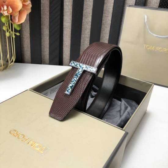 20231004 Tom Ford's latest popular online double sided cowhide belt with original box counter synchronized 3.8 wide new model has been launched. The original cowhide, paired with steel buckles, is elegant and easy to use