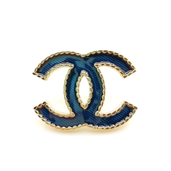 20240413 P65, ch * nel [latest blue black large cc brooch] Consistent ZP brass material