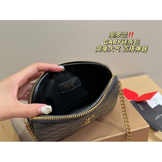 2023.10.18 P175 box matching ⚠️ Size 19.14 Saint Laurent Chain Bag GABY Simple and Versatile, High Appearance Value, First Choice for Daily Outgoing, Trendy, Cool, and Fashionable Girls Must Include